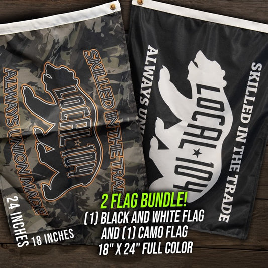 Flag - TWO "Skilled in the Trade" Flag Combo - One sided 18in x 24in