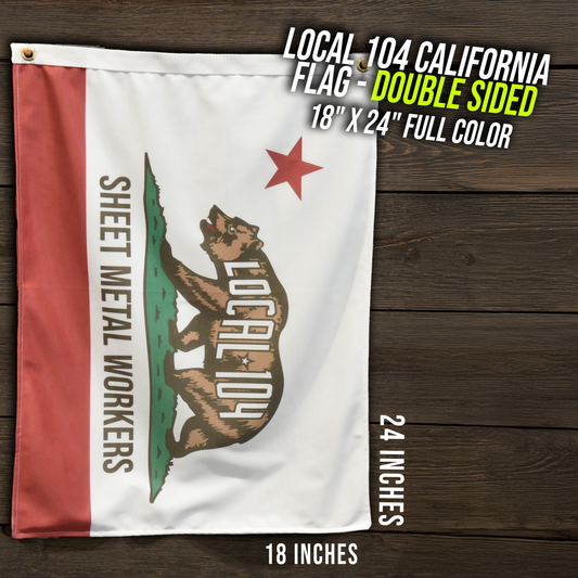 Flag - California Bear - DOUBLE SIDED - 18in x 24in