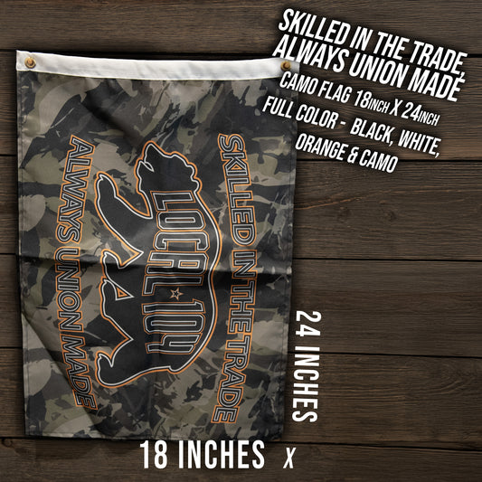 Flag - Skilled in the Trade - Camo - One sided 18in x 24in