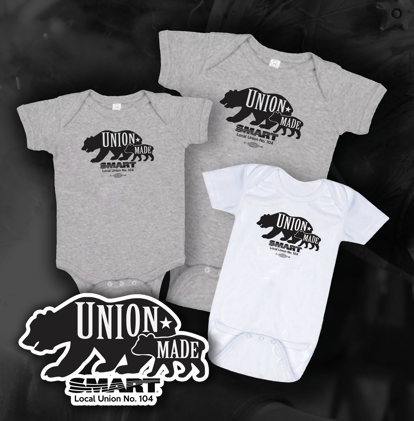 3 Pack - "Union Made" Onesie set