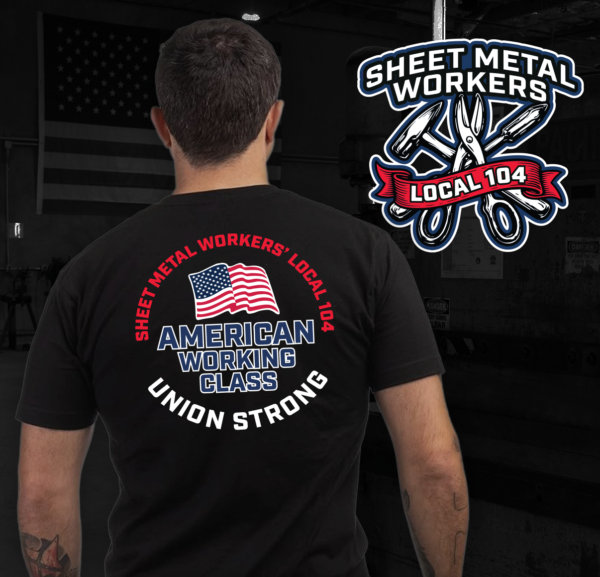 Red/White/Blue American Working Class T-shirt
