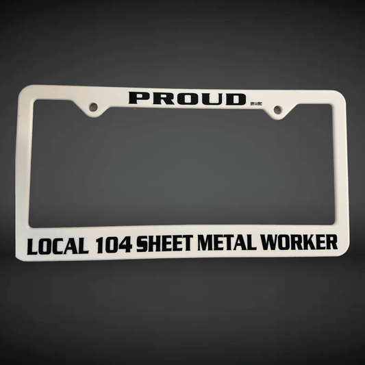 Local 104 License Plate Frame